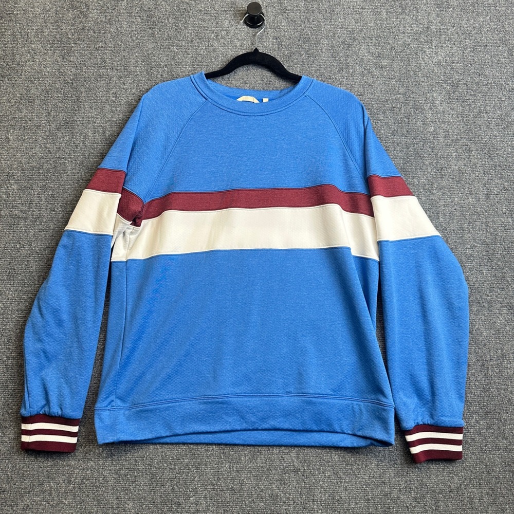 Cotopaxi‎ Crewneck Sweatshirt Mens Medium Blue Striped Outdoor Pullover